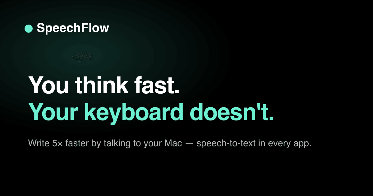Looking free beta user. Speechtoflow rewrites your speech in your own style